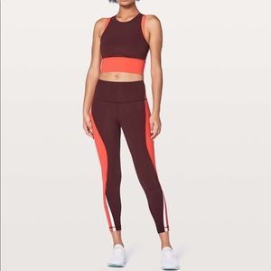 Lululemon Kick Serve Sweat leggings and bra set